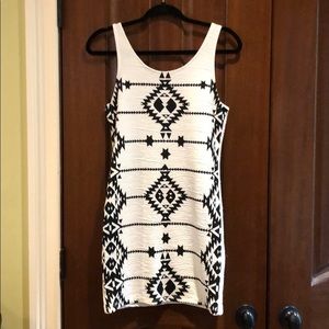 Tribal pattern bodycon dress